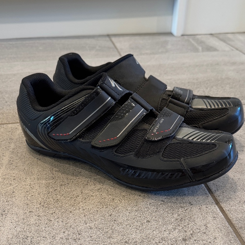 Specialized Black and Gray Cycling Shoes, Sz 42 (US 9)